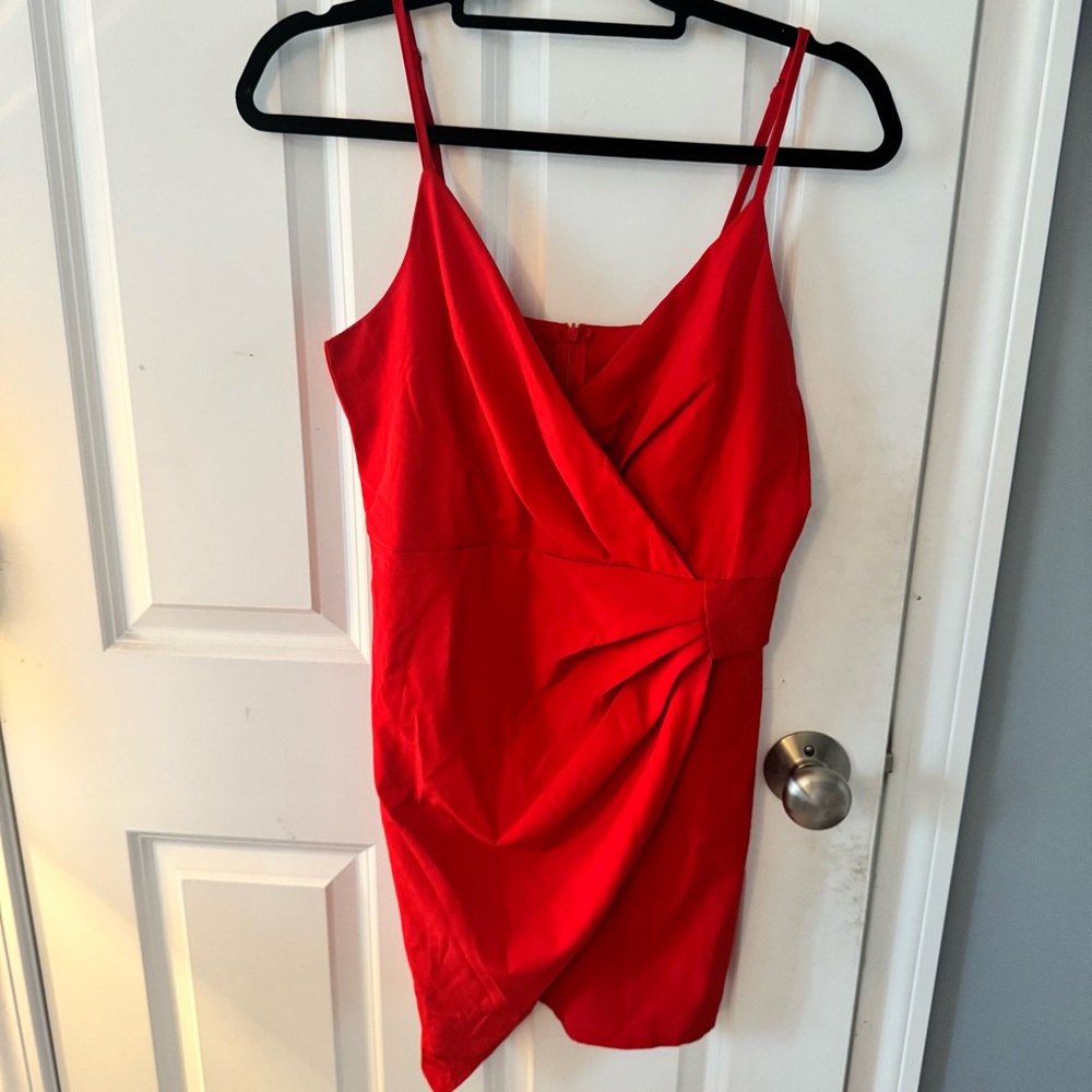 Women's Red Wrap Dress